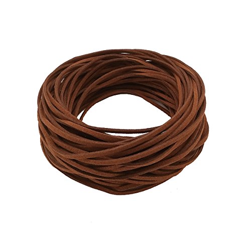 Lederschnur, 21 m Lederband Faux Wildleder Schnur Geflochtene Fäden zum Geschenken Verpacken DIY Basteln Schmuckherstellung Halskette Armband Perlen (Kaffee) von Amerisky