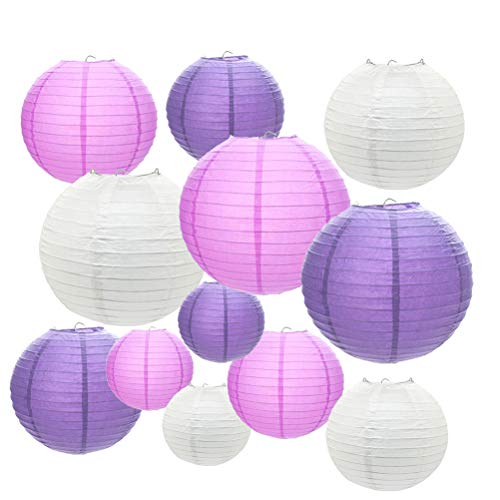 Papierlaternen, 12 Packungen 6‘’ 8‘’ 10‘’12‘’ Lampenschirm Papier Lampions Runde Laterne hängende Dekoration für Garten Heim Hochzeit Geburtstag Babyparty Party Weihnachten Dekoration Papierlaternen, 12 Packungen 6‘’ 8‘’ 10‘’12‘’ Lampenschirm Papier Lampions Runde Laterne hängende Dekoration für Garten Heim Hochzeit Geburtstag Babyparty Party Weihnachten Dekoration von Amerisky