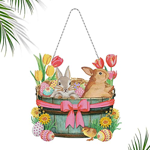 Amesor 5d Ostern, Diamonds Painting Ostern Deko Strass Kristall Malerei Kit, Diamant Painting Türkranz Ostern, Ostern Deko Für Home Wall Decor Für Erwachsene, Kinder von Amesor