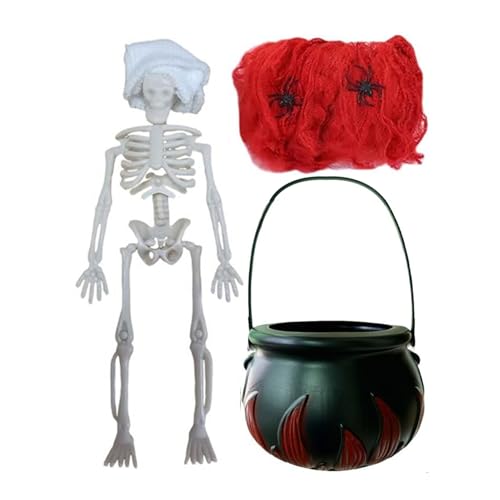 Amesor Hexenkessel - Halloween Gruselhaus Deko,Deko-Ornament Für Garten Fensterbank Esstisch Vordereingang Klassenzimmer Kamin Wohnung von Amesor