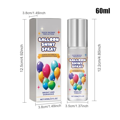 Amesor Hochglanz Ballon Spray - Ballonaufhellungsspray 60ml - Mattierender Nebel für Veranstaltungen Feiern Hochzeiten Zuhause Indoor Feste Partys von Amesor