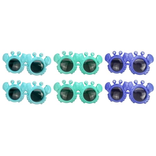 Amesor Lustige Partybrille - 6 Stück lustige Sonnenbrillen-Party-Packung,Verrückte Brille mit gebogenen Bügeln und transparentem Glas, leicht, für Männer und Frauen am Meer Amesor Lustige Partybrille - 6 Stück lustige Sonnenbrillen-Party-Packung,Verrückte Brille mit gebogenen Bügeln und transparentem Glas, leicht, für Männer und Frauen am Meer von Amesor