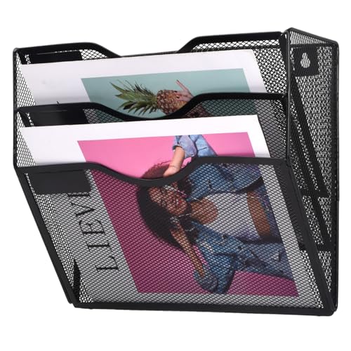Amexo Aktenordner Wandmontage Schwarz 3 Etagen Metall Zeitschriftenständer Aktenhalter Brief-Organizer Wand Aktenhalter Organizer für Küche Wohnzimmer Büro Wohnheim Amexo Aktenordner Wandmontage Schwarz 3 Etagen Metall Zeitschriftenständer Aktenhalter Brief-Organizer Wand Aktenhalter Organizer für Küche Wohnzimmer Büro Wohnheim von Amexo