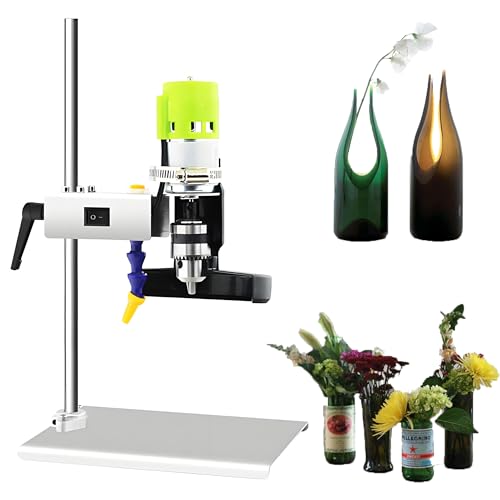 Amhuui Glasflaschenschneider, Elektrischer Weinflaschenschneider, 150W 6000R/Min DIY Rebenflaschenschneider, einstellbare Geschwindigkeit, zum Schleifen, Polieren und Schneiden von Weinflaschen, Glas von Amhuui