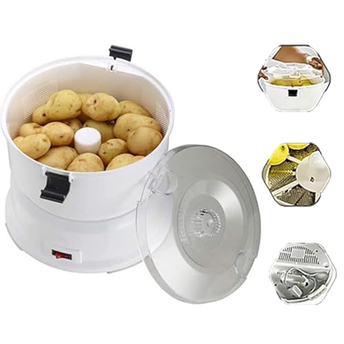 Automatischer Rotierender Kartoffelschäler, Elektrischer Kartoffelschäler, Ausgestattet Mit Einem 85-W-Motor, Schält Schnell In 1 Minute, Speziell Zum Schälen Und Schneiden Von Kartoffeln Entwickelt von Amhuui