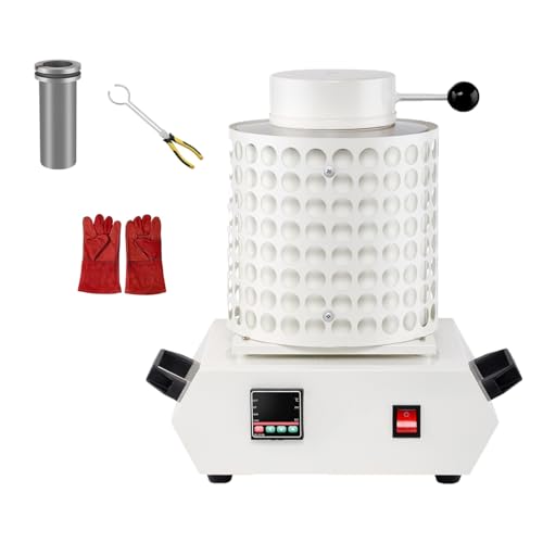Metallschmelzofen, Goldschmelzofen Kit 2000 W, Schnellschmelzen 2102 °F/1150 °C, mit Verbrennungsschutzgitter, mit Graphittiegel & Tiegelzange, für Gold Silber Kupfer Aluminium Metallguss Metallschmelzofen, Goldschmelzofen Kit 2000 W, Schnellschmelzen 2102 °F/1150 °C, mit Verbrennungsschutzgitter, mit Graphittiegel & Tiegelzange, für Gold Silber Kupfer Aluminium Metallguss von Amhuui