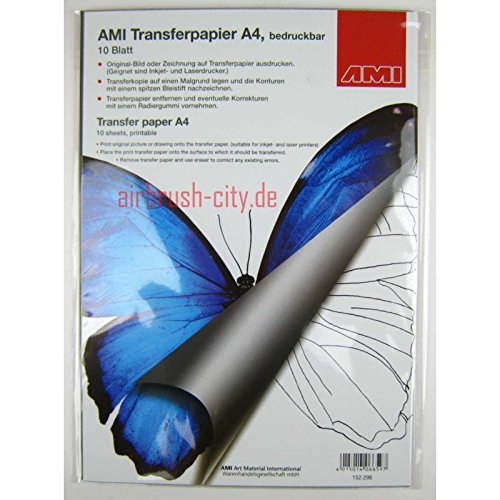 NEU AMI Transferpapier, bedruckbar, A4, 10 Blatt von Ami Künstlerbedarf