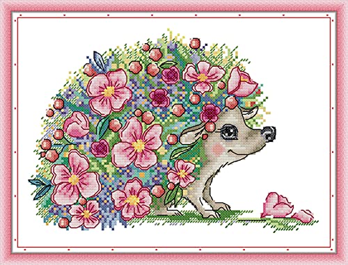 Amiiba Kreuzstich Set Vorgedruckt für Erwachsene Anfänger, Tier, kleiner Igel, Blume 11ct Stickset Stickpackungen Amiiba Kreuzstich Set Vorgedruckt für Erwachsene Anfänger, Tier, kleiner Igel, Blume 11ct Stickset Stickpackungen von Amiiba