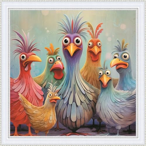 Amiiba Kreuzstich Set Vorgedruckt für Erwachsene Anfänger, Happy Chicks 11ct Stickset Stickpackungen Amiiba Kreuzstich Set Vorgedruckt für Erwachsene Anfänger, Happy Chicks 11ct Stickset Stickpackungen von Amiiba