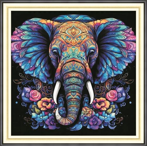 Amiiba Kreuzstich Set Vorgedruckt für Erwachsene Anfänger,Elefant 11ct Stickset Stickpackungen Amiiba Kreuzstich Set Vorgedruckt für Erwachsene Anfänger,Elefant 11ct Stickset Stickpackungen von Amiiba
