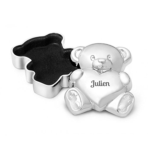 Zahndose Bärchen personalisiert mit Namen | Milchzahndose aus Metall silber | Gravierte Dose für Kinderzähne | Geschenk zur Geburt, Taufe oder Geburtstag Zahndose Bärchen personalisiert mit Namen | Milchzahndose aus Metall silber | Gravierte Dose für Kinderzähne | Geschenk zur Geburt, Taufe oder Geburtstag von Amikado