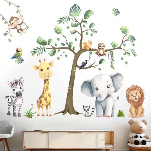 Affe Löwe Dschungeltiere Wandtattoos von Amimagen