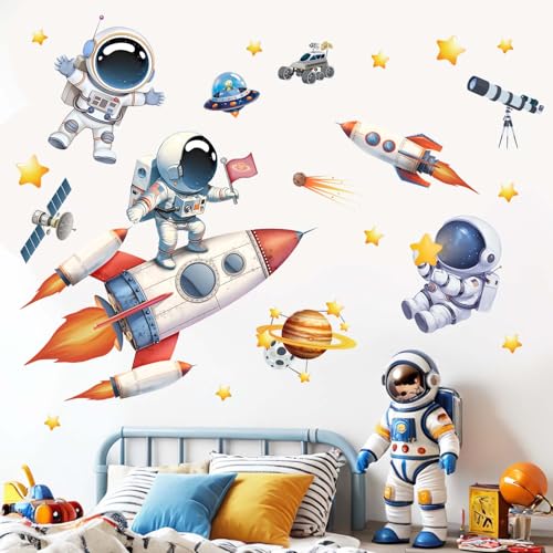 Amimagen Astronaut Wandtattoos - Weltraum Planeten Rakete Jungen Wandaufkleber - Baby Kinderzimmer Kindertagesstätte Spielzimmer Wanddekoration Amimagen Astronaut Wandtattoos - Weltraum Planeten Rakete Jungen Wandaufkleber - Baby Kinderzimmer Kindertagesstätte Spielzimmer Wanddekoration von Amimagen