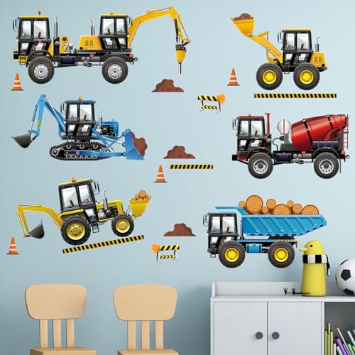 Amimagen Wandtattoos Bau Fahrzeuge Wandaufkleber - Auto Jungen Schlafzimmer Wandsticker - Baby Kinderzimmer Tagespflege Spielraum Wand Dekor Amimagen Wandtattoos Bau Fahrzeuge Wandaufkleber - Auto Jungen Schlafzimmer Wandsticker - Baby Kinderzimmer Tagespflege Spielraum Wand Dekor von Amimagen