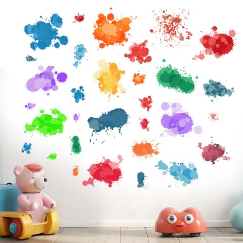 Amimagen Wandtattoos Bunte Farbe Spritzer Wandaufkleber - Graffiti Malerei Flecken Wandabziehbilder - Kinderzimmer Kinder Baby Mädchen Kindertagesstätte Kindergarten Spielzimmer Klassenzimmer Wanddeko Amimagen Wandtattoos Bunte Farbe Spritzer Wandaufkleber - Graffiti Malerei Flecken Wandabziehbilder - Kinderzimmer Kinder Baby Mädchen Kindertagesstätte Kindergarten Spielzimmer Klassenzimmer Wanddeko von Amimagen