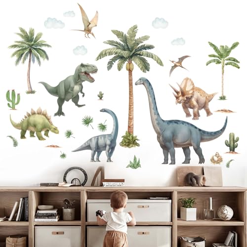 Amimagen Wandtattoos Große Dinosaurier Wandaufkleber - Tropische Palme Blatt Dino Wandabziehbilder - Kinderzimmer Kinder Baby Jungen Zimmer Kindertagesstätte Spielzimmer Klassenzimmer Wanddeko Amimagen Wandtattoos Große Dinosaurier Wandaufkleber - Tropische Palme Blatt Dino Wandabziehbilder - Kinderzimmer Kinder Baby Jungen Zimmer Kindertagesstätte Spielzimmer Klassenzimmer Wanddeko von Amimagen