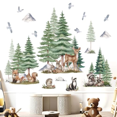 Waldland Tiere Wandaufkleber für Kind Wandtattoo: Großer Wald Baum Bär Hirsch Fuchs Wandabziehbilder - Wandsticker Kind Produkte Alter 1 2 3 4 5 6 7 8 9 10 11 12 Jahre Waldland Tiere Wandaufkleber für Kind Wandtattoo: Großer Wald Baum Bär Hirsch Fuchs Wandabziehbilder - Wandsticker Kind Produkte Alter 1 2 3 4 5 6 7 8 9 10 11 12 Jahre von Amimagen