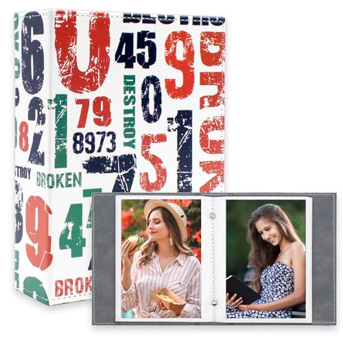 Fotoalbum 4 x 6 Zoll / 15 x 10 cm Fotos, 68 Taschen Hardcover kleine Mini-Kapazität Bilder Album für Familie Hochzeit Jahrestag Baby Urlaub (Nummer) von Amimy