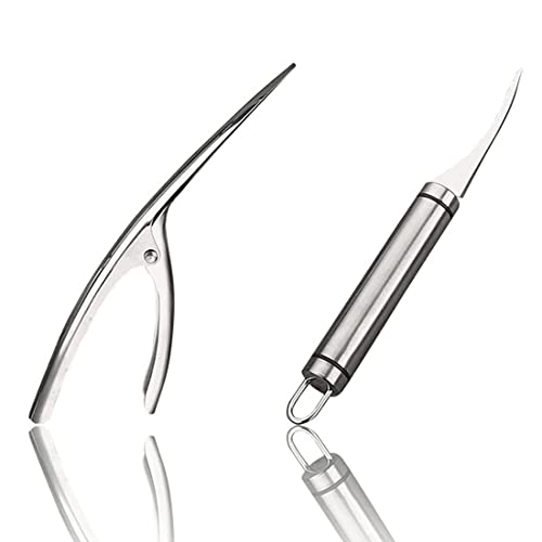 Amindz 2 Stück Garnelenschäler,Edelstahl Shrimp Peeler,Shrimp Shell Messer,Prawn Peeler für Langusten,Garnelen Amindz 2 Stück Garnelenschäler,Edelstahl Shrimp Peeler,Shrimp Shell Messer,Prawn Peeler für Langusten,Garnelen von Amindz