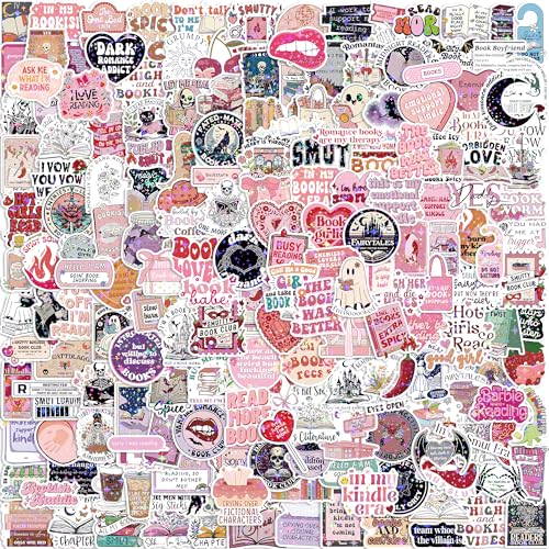 Romance Book Sticker Pack - 200+ freche holografische Vinyl-Aufkleber mit Tropen und Zitaten für Kindles, Laptops, Tagebücher und mehr von Amitorfo