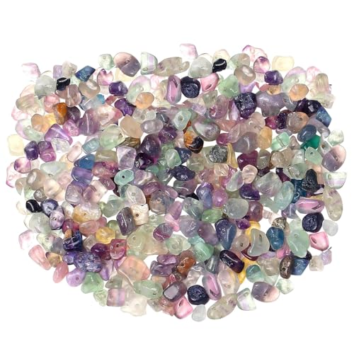 230 Stück Edelstein-Perlen in natürlicher Form, Loch-Bastelarbeiten, Halbedelstein-Perlen, Naturstein-Perlen für DIY-Armband-Auffädeln von AmkWood