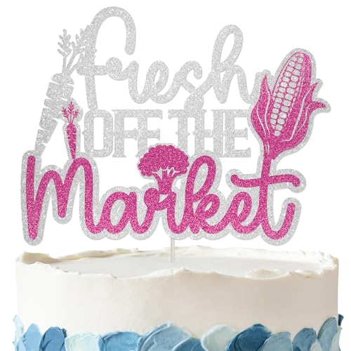 Fresh Off The Market Tortenaufsatz – Glitzer, frisch vom Markt, Brautparty-Dekorationen für Junggesellinnenabschiede Fresh Off The Market Tortenaufsatz – Glitzer, frisch vom Markt, Brautparty-Dekorationen für Junggesellinnenabschiede von Amnbrei
