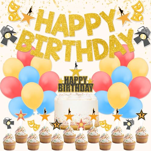 Hamilton Geburtstagsdekorationen, Hamilton-Party-Dekoration, inklusive Hamilton-Themen-Banner, Kuchendekoration, Cupcake-Topper, Luftballons Hamilton Geburtstagsdekorationen, Hamilton-Party-Dekoration, inklusive Hamilton-Themen-Banner, Kuchendekoration, Cupcake-Topper, Luftballons von Amnbrei