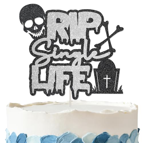 Rip Single Life Tortenaufsatz – Glitzer-Rip Single Life Bachelorette Dekorationen für Junggesellinnenabschiede Rip Single Life Tortenaufsatz – Glitzer-Rip Single Life Bachelorette Dekorationen für Junggesellinnenabschiede von Amnbrei
