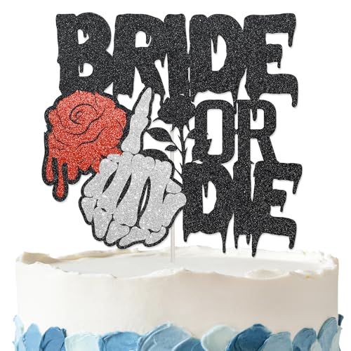 Tortenaufsatz mit Aufschrift "Bride or Die", glitzernde Braut oder Stanzform, Junggesellinnenabschied, Dekoration für Junggesellinnenabschiede Tortenaufsatz mit Aufschrift "Bride or Die", glitzernde Braut oder Stanzform, Junggesellinnenabschied, Dekoration für Junggesellinnenabschiede von Amnbrei