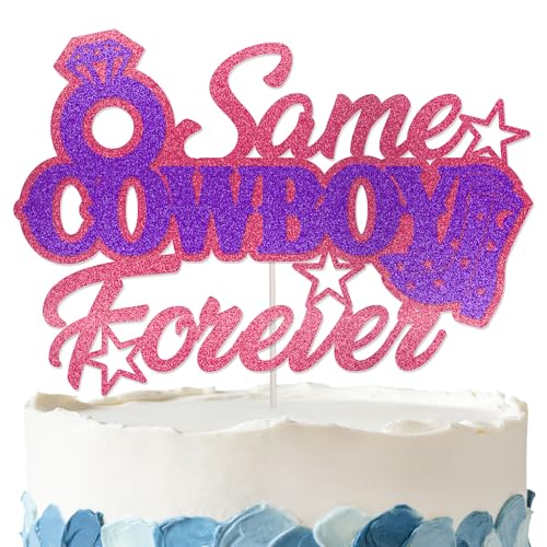 Tortenaufsatz mit Aufschrift "Same Cowboy Forever", glitzernd, für Junggesellinnenabschiede Tortenaufsatz mit Aufschrift "Same Cowboy Forever", glitzernd, für Junggesellinnenabschiede von Amnbrei