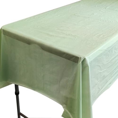 Kunststoff-Tischdecken, Einweg-Tischdecken, Halloween-Tischdecken, Grillen, Picknick, Geburtstag, Weihnachten, wasserdicht, öldicht, dünn, für Weihnachten, Party, 137 x 274 cm, Salbeigrün, 2 Stück Kunststoff-Tischdecken, Einweg-Tischdecken, Halloween-Tischdecken, Grillen, Picknick, Geburtstag, Weihnachten, wasserdicht, öldicht, dünn, für Weihnachten, Party, 137 x 274 cm, Salbeigrün, 2 Stück von Amocytec