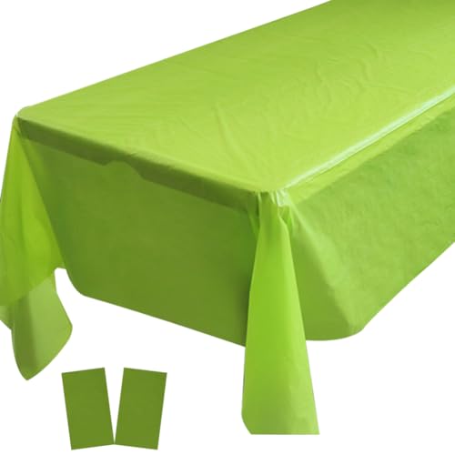 Kunststoff-Tischdecken für Ostern, Einweg-Tischdecken, Grillen, Picknick, Geburtstag, Weihnachten, Partys, wasserdicht, öldicht, dünn, für Ostern, Party, Grün, 137 x 274 cm, 2 Stück Kunststoff-Tischdecken für Ostern, Einweg-Tischdecken, Grillen, Picknick, Geburtstag, Weihnachten, Partys, wasserdicht, öldicht, dünn, für Ostern, Party, Grün, 137 x 274 cm, 2 Stück von Amocytec