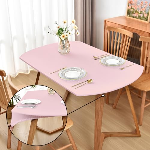 Amonsa Ovale Tischdecke mit elastischem Rand: kein Vinyl, eng, dehnbarer Stoff, waschbar, knitterfrei, Tischdecke für draußen, Party, Tischschutz, Rosa, 121,9 x 172,7 cm Amonsa Ovale Tischdecke mit elastischem Rand: kein Vinyl, eng, dehnbarer Stoff, waschbar, knitterfrei, Tischdecke für draußen, Party, Tischschutz, Rosa, 121,9 x 172,7 cm von Amonsa