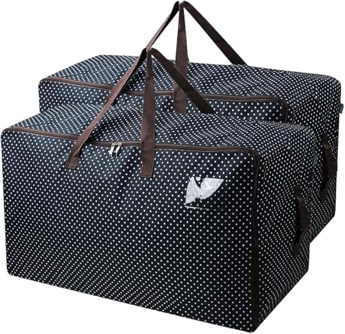 2pcs große Größe Haus bewegen Lagerung Taschen für schwere Gegenstände, Kleidung, Bettwäsche, Festliche Verzierung, blauer Punkt von Amonsen