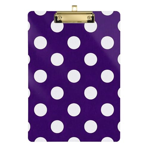 A4-Ordner mit Klemmbrett, Klemmbrett, Notizblock, Hartpappe für Trainer, medizinische Klassenzimmer, Tische, Para Escribir, Größe 22,9 x 30,5 cm, Violett von Amooorous
