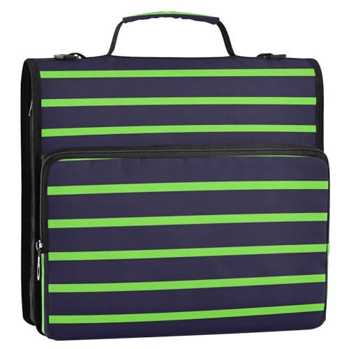 Aktenordner, Organizer mit 3 Ringen, Reißverschluss, mit Griff und abnehmbarem Schultergurt, mehrere Taschen, Dokumentenmappe, Organizer für Mittelschüler, Gestor de Carpetas de Carpetas de Aktenordner, Organizer mit 3 Ringen, Reißverschluss, mit Griff und abnehmbarem Schultergurt, mehrere Taschen, Dokumentenmappe, Organizer für Mittelschüler, Gestor de Carpetas de Carpetas de von Amooorous