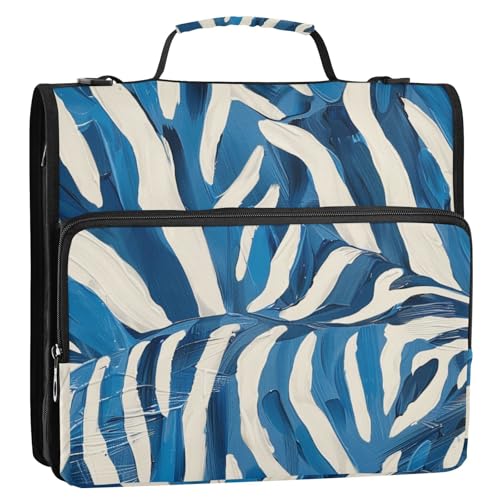 Aktenordner mit 3 Ringen und Reißverschluss, Tierhautmuster, 3,8 cm, mit Riemen, mehrere Taschen, Reißverschluss-Portfolio für Schule/Büro, Carpeta del organizador Aktenordner mit 3 Ringen und Reißverschluss, Tierhautmuster, 3,8 cm, mit Riemen, mehrere Taschen, Reißverschluss-Portfolio für Schule/Büro, Carpeta del organizador von Amooorous