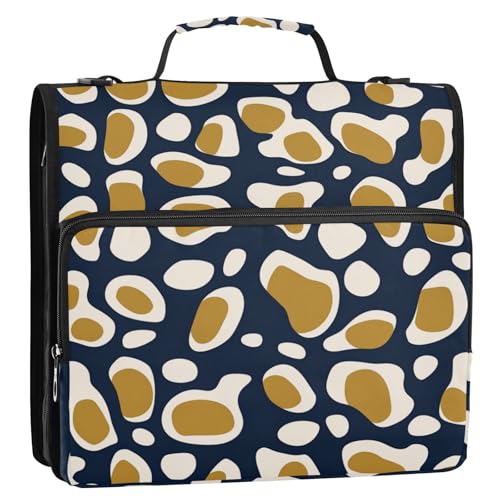 Aktenordner mit Tierfell-Druck, Leopardenmuster, Khaki-Blau, 3,8 cm, 3,8 cm, mit extra Taschen mit Riemen, leicht zu transportieren, Dokumenten-Organizer für Schule, Clip de Cremallera Aktenordner mit Tierfell-Druck, Leopardenmuster, Khaki-Blau, 3,8 cm, 3,8 cm, mit extra Taschen mit Riemen, leicht zu transportieren, Dokumenten-Organizer für Schule, Clip de Cremallera von Amooorous