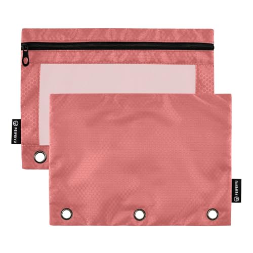 Bindertaschen mit Reißverschluss und transparentem Fenster, indisches Rot, einfarbig, Ringordner mit Taschen, großes Fassungsvermögen, 3 Ringe, Federmäppchen, Schule, Klasse, Büro, Organizer Bindertaschen mit Reißverschluss und transparentem Fenster, indisches Rot, einfarbig, Ringordner mit Taschen, großes Fassungsvermögen, 3 Ringe, Federmäppchen, Schule, Klasse, Büro, Organizer von Amooorous