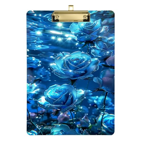 Blue Rose Klemmbrett Ordner Datei Padfolio Hartboard für Krankenschwestern Home Contractor Größe 9 x 12 von Amooorous
