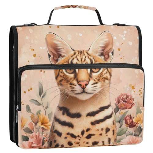 Boho Orange Cats Simple 3 Rings Zip Up Binder with Strap Includes Zip Up Pocket Portable Homravel Safe Storage Bag Suitable for Middle School Carpeta del organizador Boho Orange Cats Simple 3 Rings Zip Up Binder with Strap Includes Zip Up Pocket Portable Homravel Safe Storage Bag Suitable for Middle School Carpeta del organizador von Amooorous