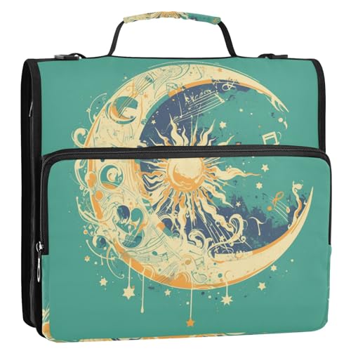 Boho-Ordner mit grünem Hintergrund, 3 Ringe, 3,8 cm, Reißverschluss, mit Schultergurt, inklusive Reißverschlusstasche, Dokumenten-Organizer für Büro, Schule, Gestor de Carpetas de Office Boho-Ordner mit grünem Hintergrund, 3 Ringe, 3,8 cm, Reißverschluss, mit Schultergurt, inklusive Reißverschlusstasche, Dokumenten-Organizer für Büro, Schule, Gestor de Carpetas de Office von Amooorous
