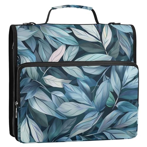 Bolsa de Cremallera Ringbuch-Organizer mit 3 Ringen, 3,8 cm, mit Griff und abnehmbarem Schultergurt, mehrere Taschen, Schulbedarf, Organizer für Mittelschüler, Blau-Grün / Grau Bolsa de Cremallera Ringbuch-Organizer mit 3 Ringen, 3,8 cm, mit Griff und abnehmbarem Schultergurt, mehrere Taschen, Schulbedarf, Organizer für Mittelschüler, Blau-Grün / Grau von Amooorous
