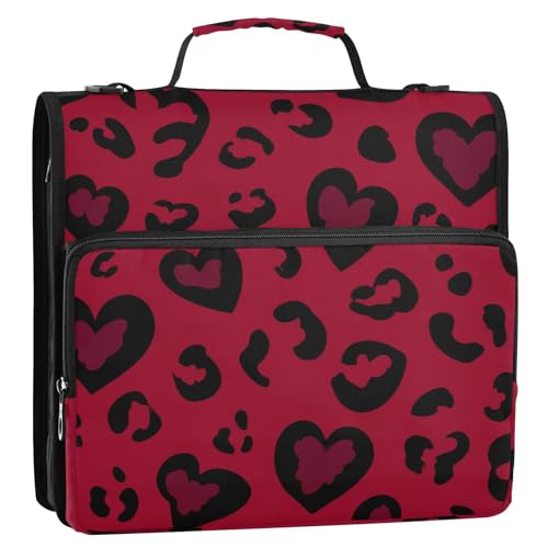 Bolsa de almacenamiento de Ringbuch mit 3 Ringen, Leopardenmuster, mit Reißverschluss, Schultergurt und Griff, leicht zu tragen, tragbar, für Zuhause, Reisen, sichere Aufbewahrungstasche für Schule Bolsa de almacenamiento de Ringbuch mit 3 Ringen, Leopardenmuster, mit Reißverschluss, Schultergurt und Griff, leicht zu tragen, tragbar, für Zuhause, Reisen, sichere Aufbewahrungstasche für Schule von Amooorous