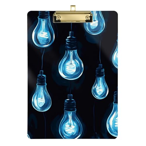 Bule Lighting Klemmbrett, A4, schmal, wasserdicht, für Hausaufgaben, Kindertisch, Größe 22,9 x 30,5 cm von Amooorous