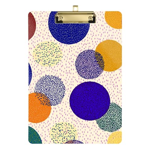 Bunte runde Punkte, A4-Klemmbrett, Bild Mädchen, Klemmbrett, transparent, für Klassenzimmer, für Lehrer, High School, Tische, Para, Escribir, Größe 22,9 x 30,5 cm Bunte runde Punkte, A4-Klemmbrett, Bild Mädchen, Klemmbrett, transparent, für Klassenzimmer, für Lehrer, High School, Tische, Para, Escribir, Größe 22,9 x 30,5 cm von Amooorous
