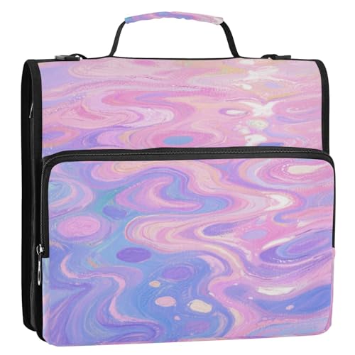Cartera portátil Aktenordner mit 3 Ringen und Reißverschluss, mit Griff und abnehmbarem Schultergurt, leicht zu transportieren, Dokumenten-Organizer für Mittelschüler, Rosa-Lila Cartera portátil Aktenordner mit 3 Ringen und Reißverschluss, mit Griff und abnehmbarem Schultergurt, leicht zu transportieren, Dokumenten-Organizer für Mittelschüler, Rosa-Lila von Amooorous