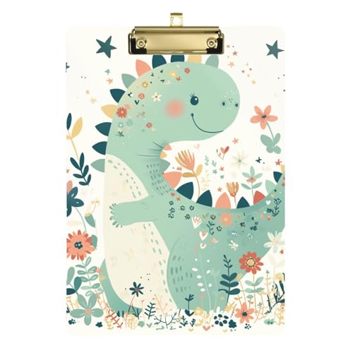 Cartoon-Baby-Dinosaurier, kindlicher Kritzel-Stil, Pastellfarben, A4, Militär-Klemmbrett, Standardloch für Klassenzimmer, Zubehör für Lehrer, Elementar-Tabla para escribir Größe 22,9 x 30,5 cm Cartoon-Baby-Dinosaurier, kindlicher Kritzel-Stil, Pastellfarben, A4, Militär-Klemmbrett, Standardloch für Klassenzimmer, Zubehör für Lehrer, Elementar-Tabla para escribir Größe 22,9 x 30,5 cm von Amooorous