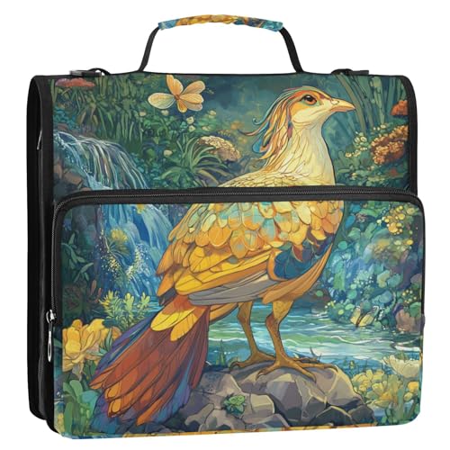 Cartoon Cute Mighty Quail Colorful 3 Rings 3.8 cm Zip Up Binder with Handle and Removable Shoulder Strap Laege Capacity Portable Homravel Safe Storage Bag for Middle Student Carpeta con Cartoon Cute Mighty Quail Colorful 3 Rings 3.8 cm Zip Up Binder with Handle and Removable Shoulder Strap Laege Capacity Portable Homravel Safe Storage Bag for Middle Student Carpeta con von Amooorous