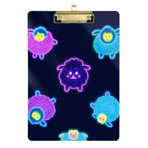 Cartoon-Klemmbrett, niedlich, bunt, neonfarben, fluoreszierend, A4, Acryl, wasserdicht, Acryl, niedlich, für Lehrer, High School, Tabla para escribir con Clip, Größe 22,9 x 30,5 cm Cartoon-Klemmbrett, niedlich, bunt, neonfarben, fluoreszierend, A4, Acryl, wasserdicht, Acryl, niedlich, für Lehrer, High School, Tabla para escribir con Clip, Größe 22,9 x 30,5 cm von Amooorous